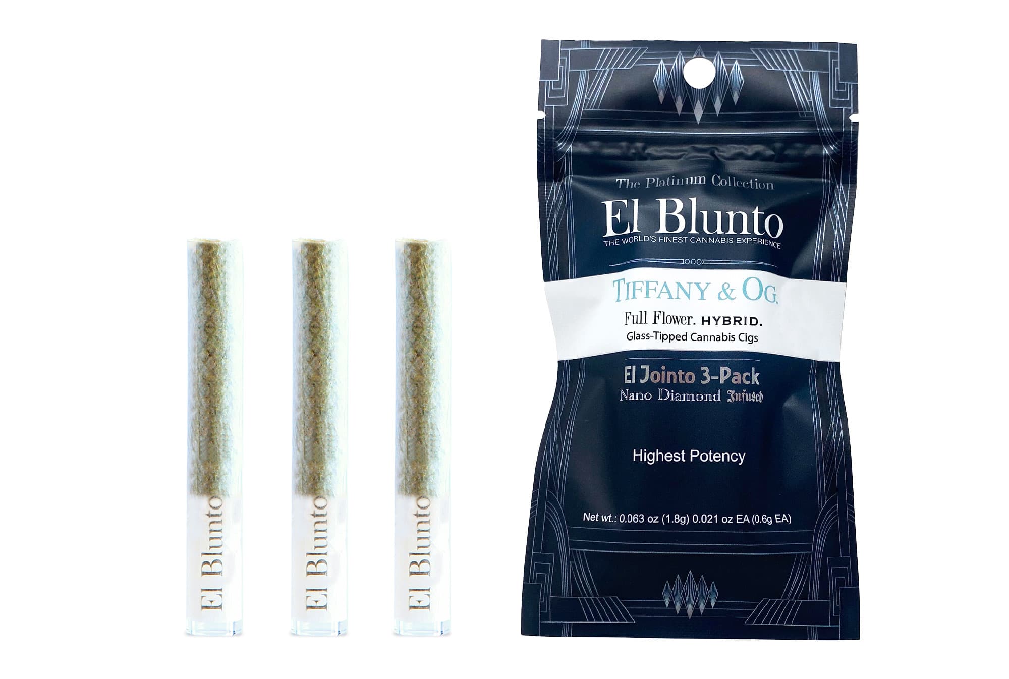 El Blunto Diamond Jointo .6g Hybrid Tiffany & OG 3pk 1.8g