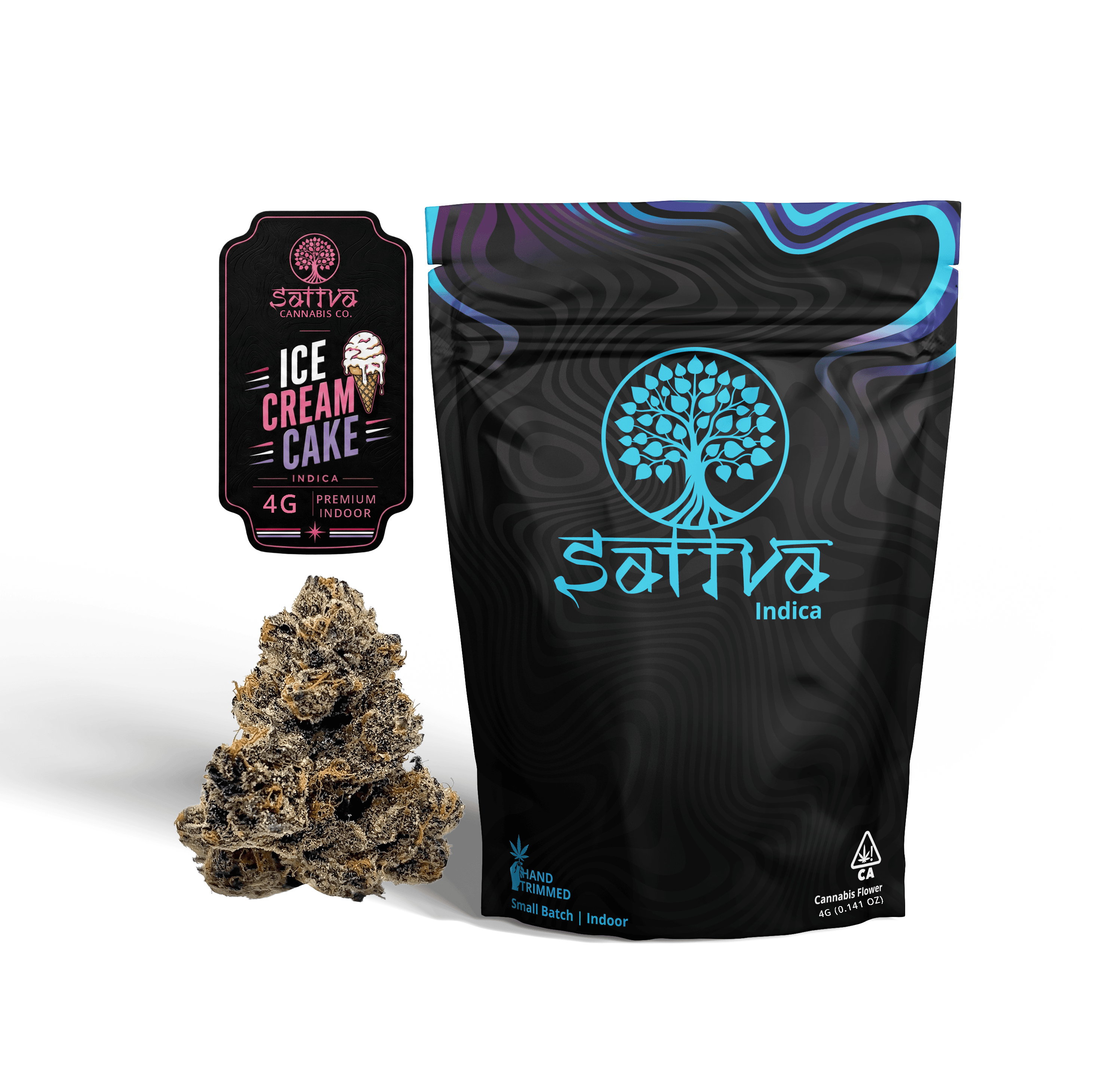 Sattva Cannabis Flower 4g Indica Ice Cream Cake