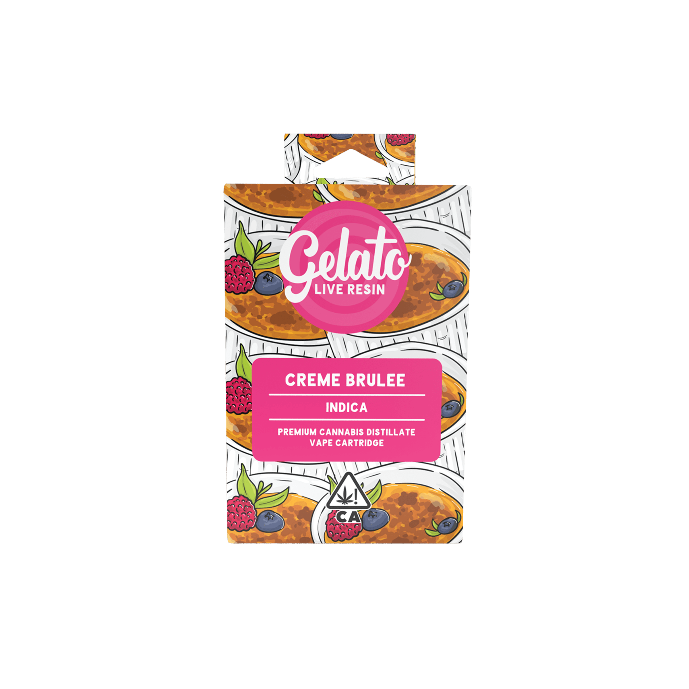 Gelato Live Resin Cartridge 1g Indica Creme Brulee 10pk