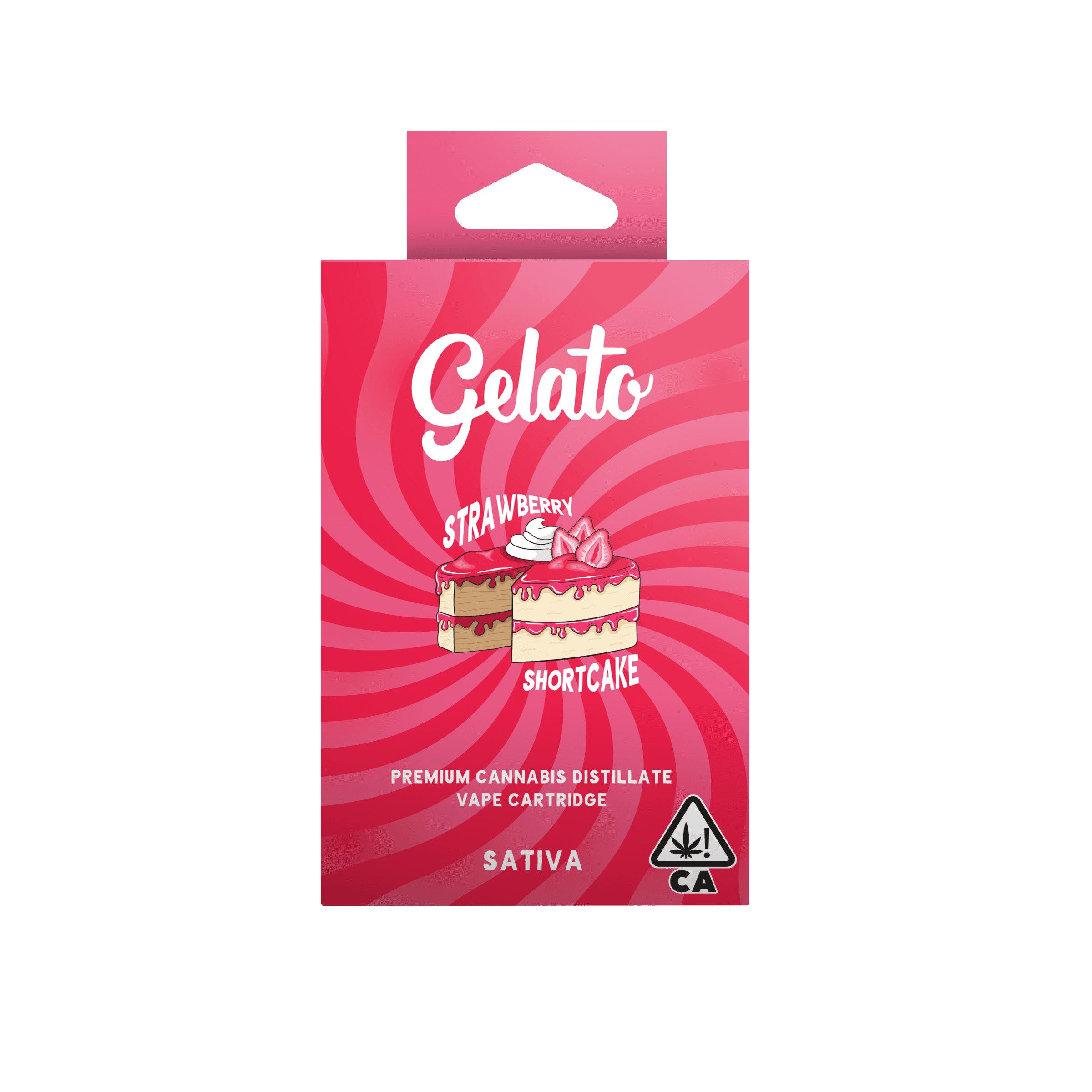 Gelato Flavors Cartridge 1g Sativa Strawberry Shortcake 10pk