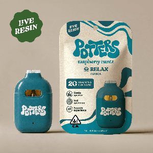 Potters Live Resin All-In-One 2g Raspberry Runtz (Med)