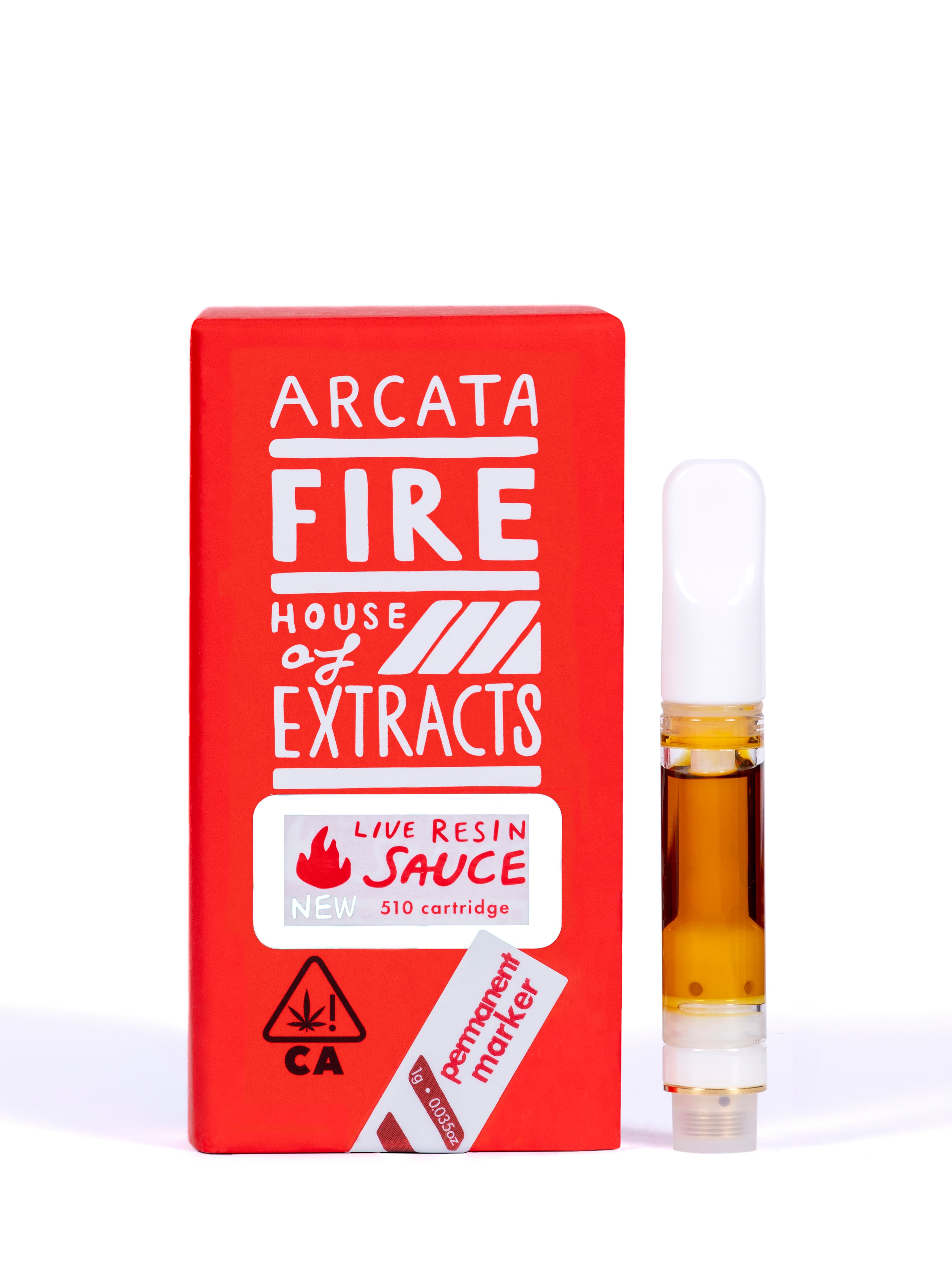 Arcata Fire 100% Live Resin Cartridge 1g Hybrid Permanent Marker