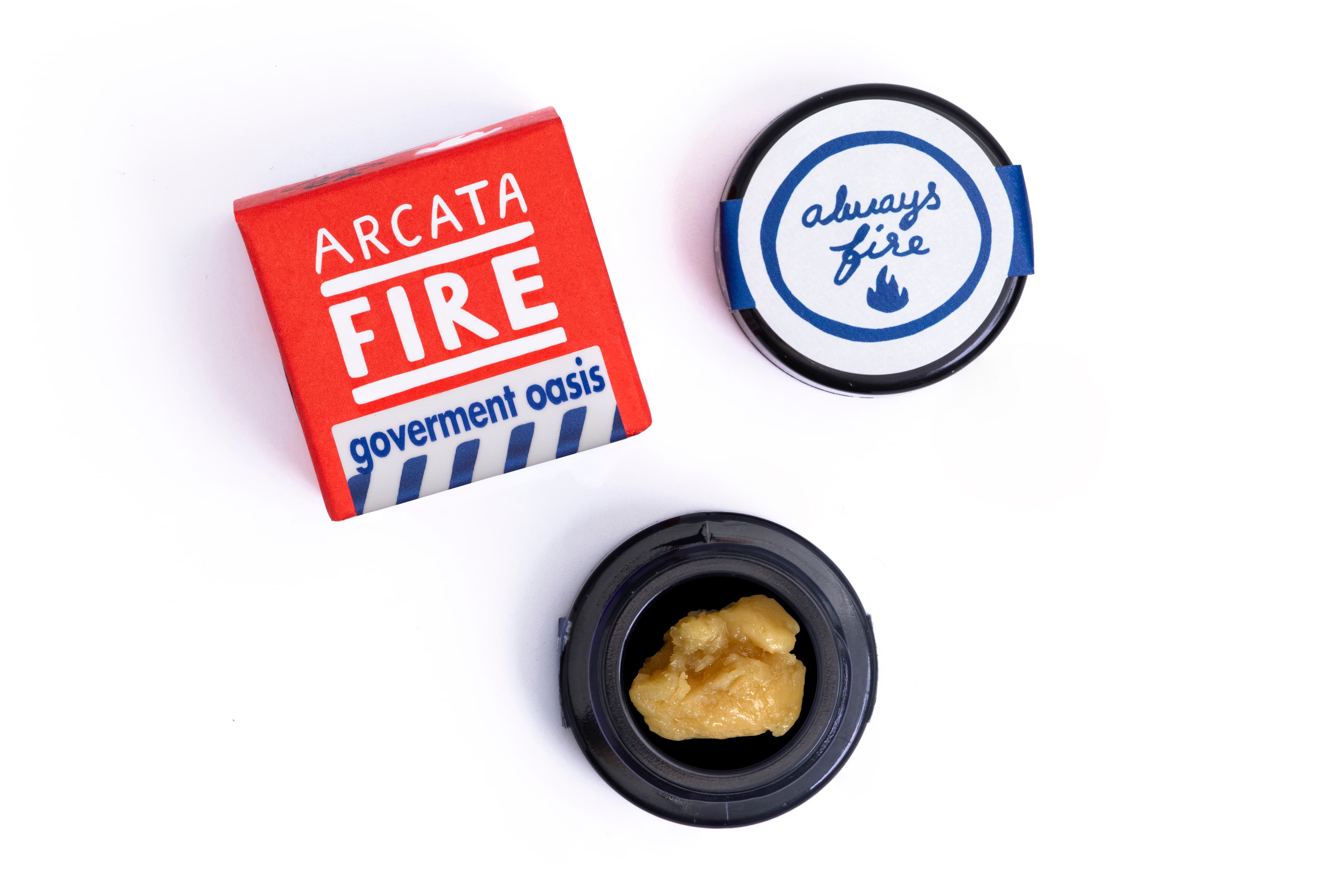 Arcata Fire T1 100% Live Rosin Cold Cure Concentrate 1g Indica Government Oasis