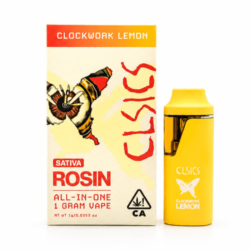 CLSICS Live Rosin All-In-One Cartridge 1g Sativa Clockwork Lemon