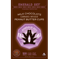 Emerald Sky Peanut Butter Cups 10ct 100mg Indica Milk Chocolate
