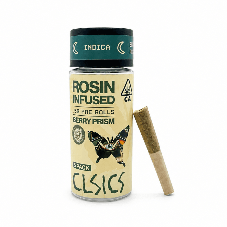 CLSICS Rosin Preroll 5pk .5g Indica Berry Prism