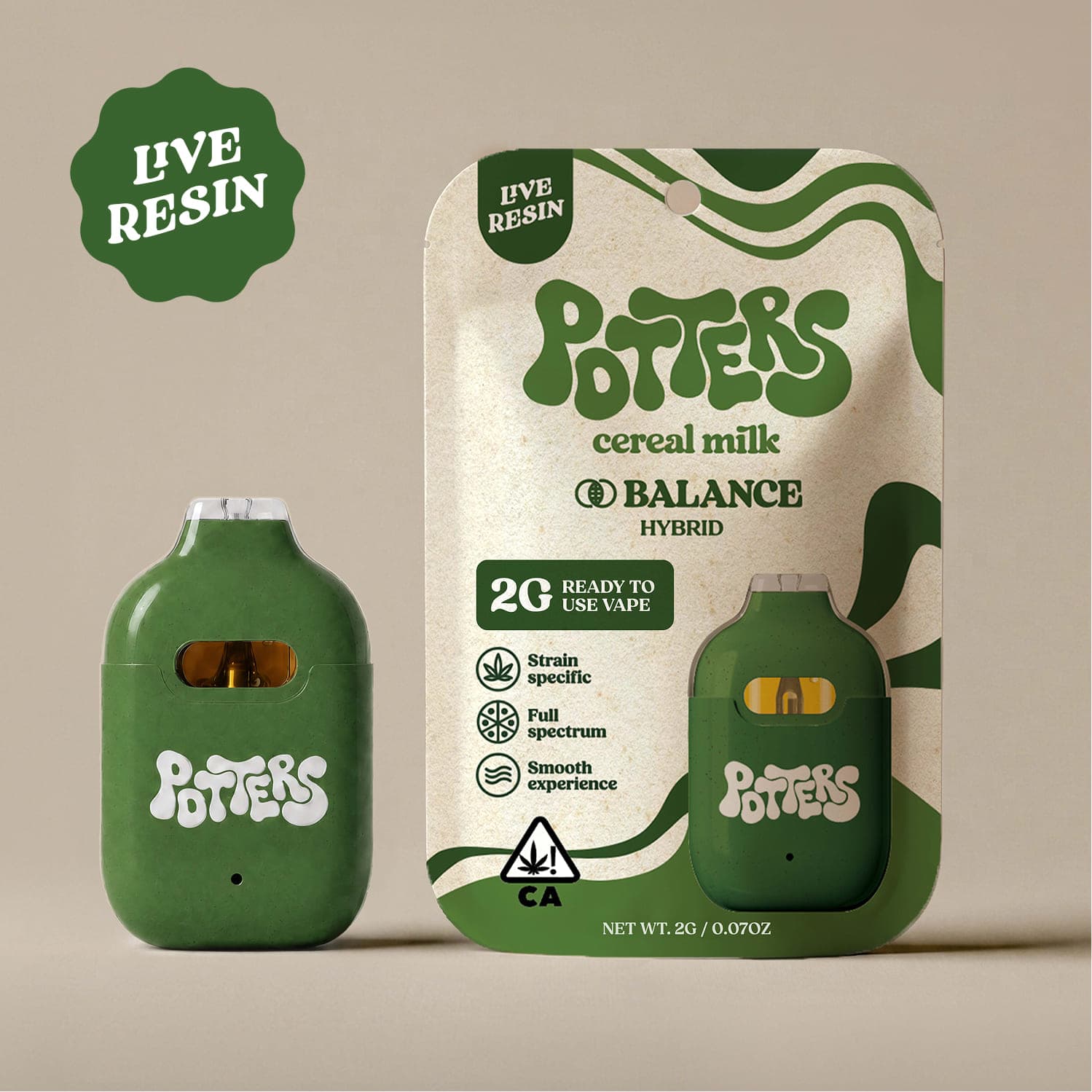 Potters Live Resin All-In-One 2g Cereal Milk (Med)