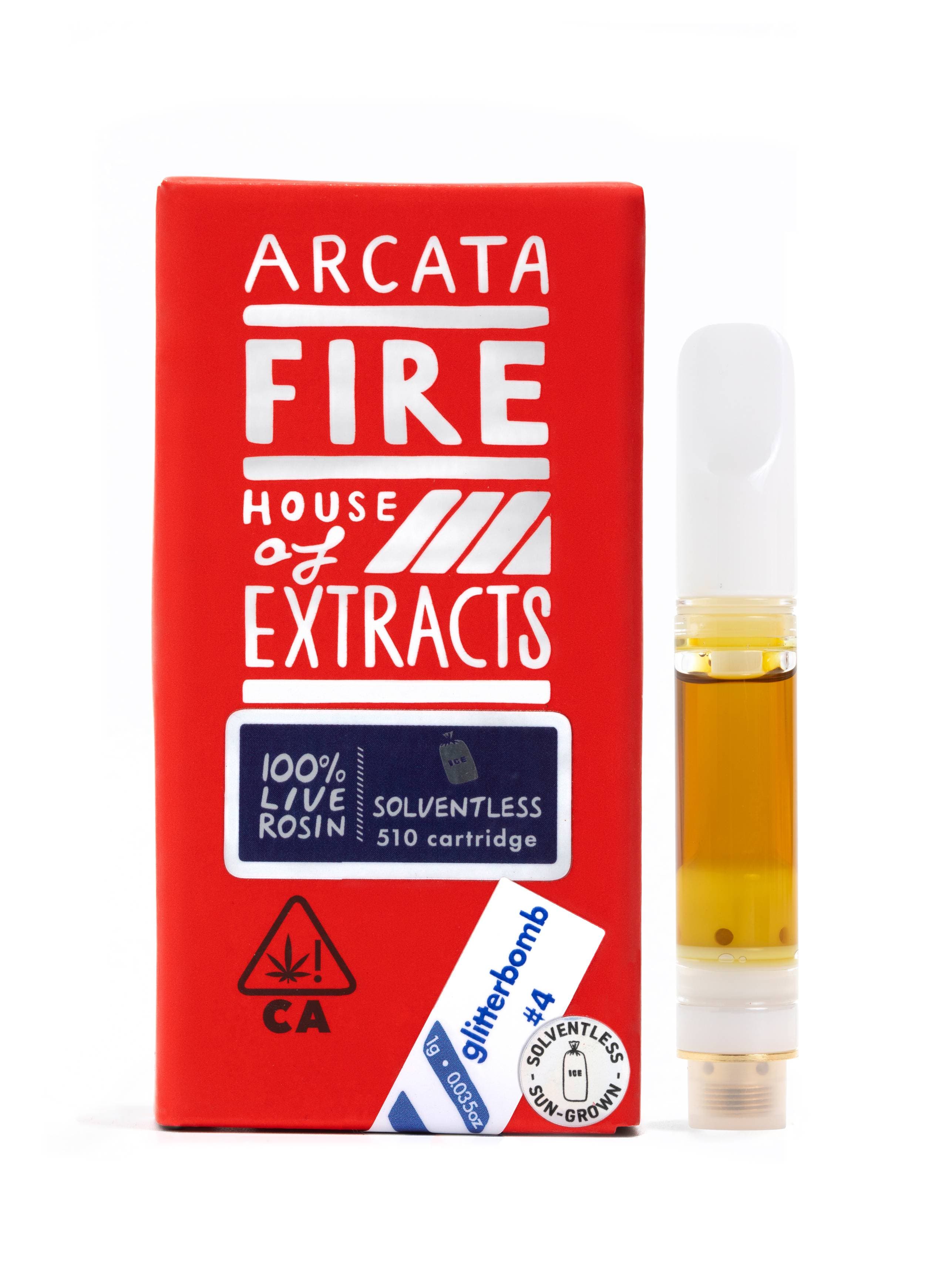 Arcata Fire 100% Live Rosin Cartridge 1g Indica Glitterbomb #4