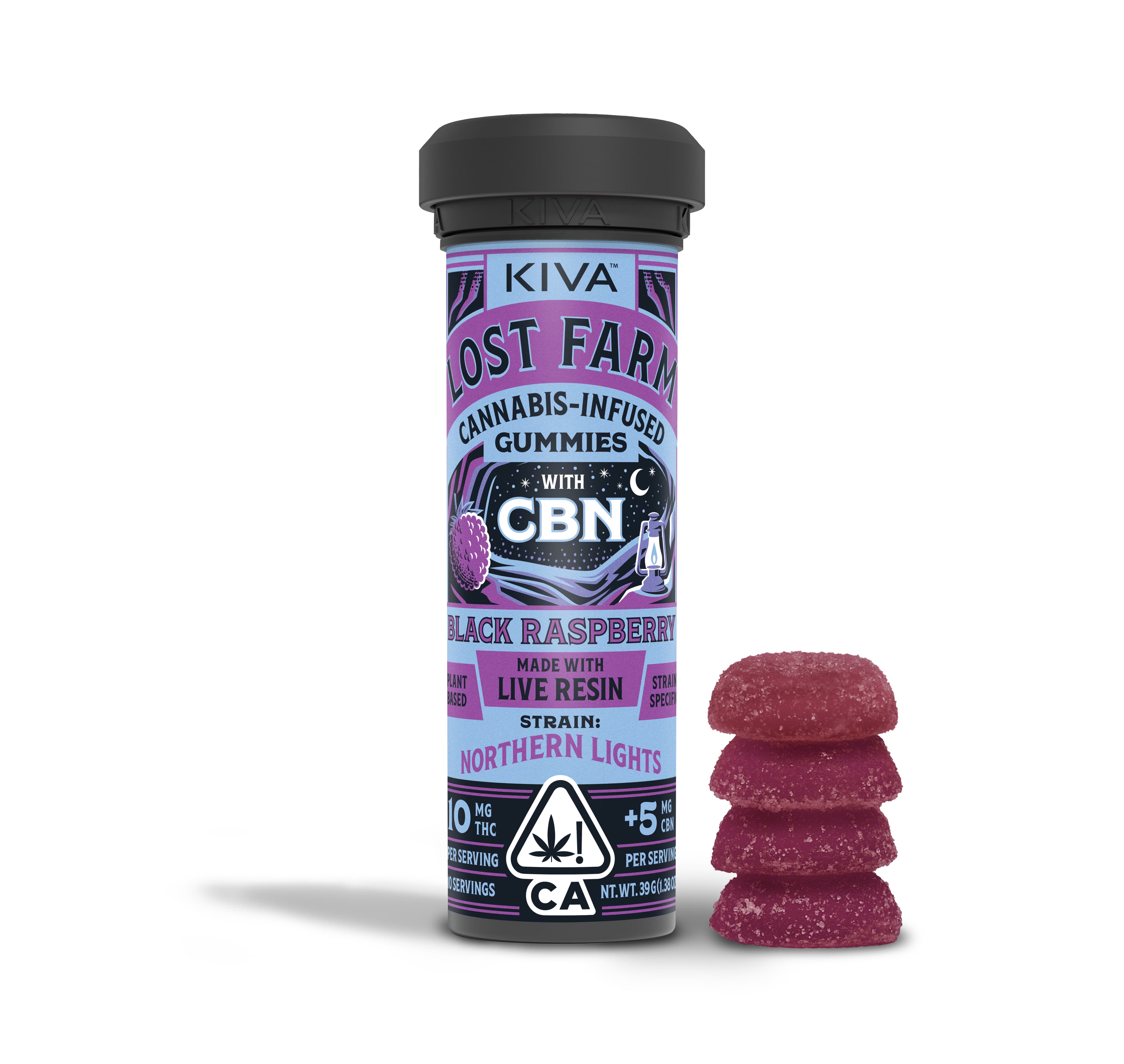 Lost Farm Gummies Black Raspberry Northern Lights CBN 10:5