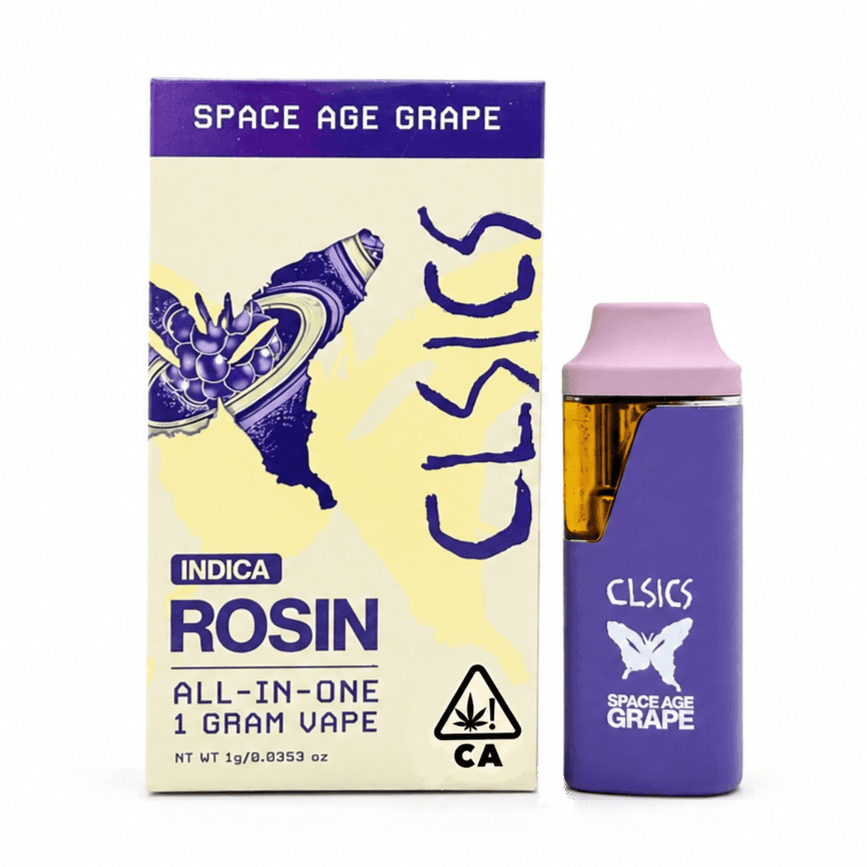 CLSICS Live Rosin All-In-One Cartridge 1g Indica Space Age Grape