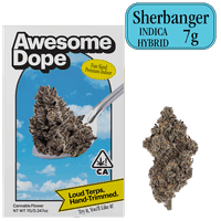 Awesome Dope Indoor Flower 7g Indica Hybrid Sherbanger