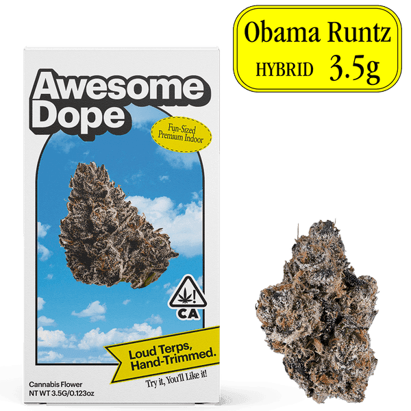 Awesome Dope Indoor Flower 3.5g Hybrid Obama Runtz