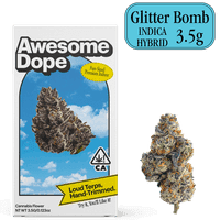 Awesome Dope Indoor Flower 3.5g Indica Hybrid Glitter Bomb