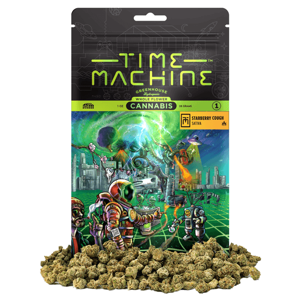 Time Machine Flower 28g Sativa Starberry Cough 4ct