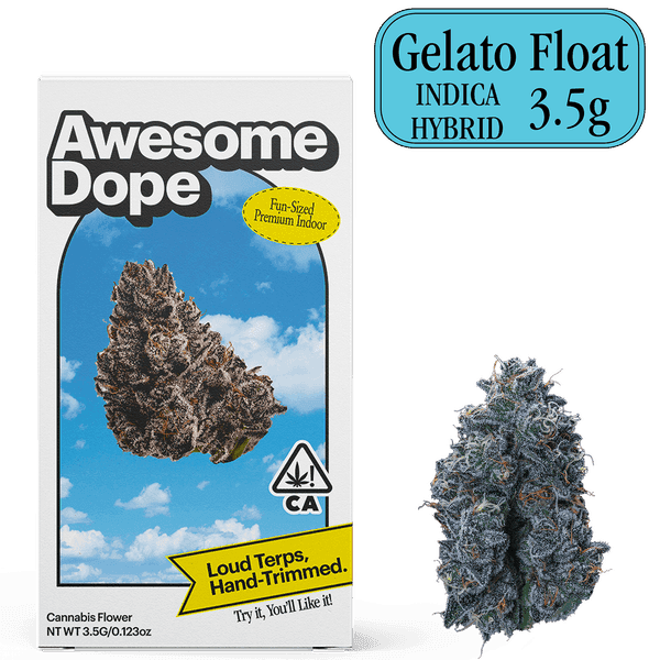 Awesome Dope Indoor Flower 3.5g Indica Hybrid Gelato Float