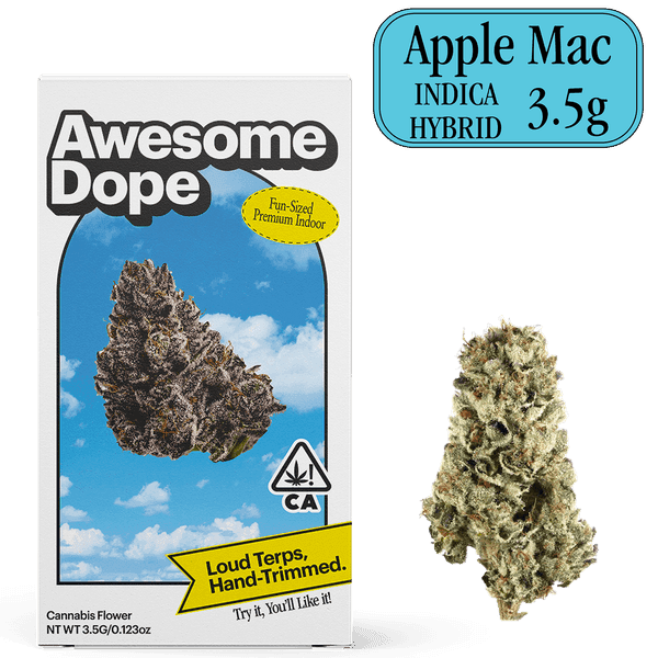Awesome Dope Indoor Flower 3.5g Indica Hybrid Apple Mac
