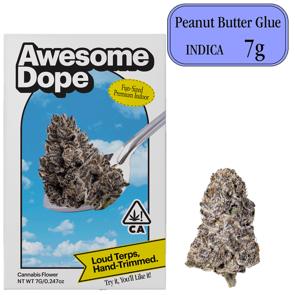 Awesome Dope Indoor Flower 7g Indica Peanut Butter Glue