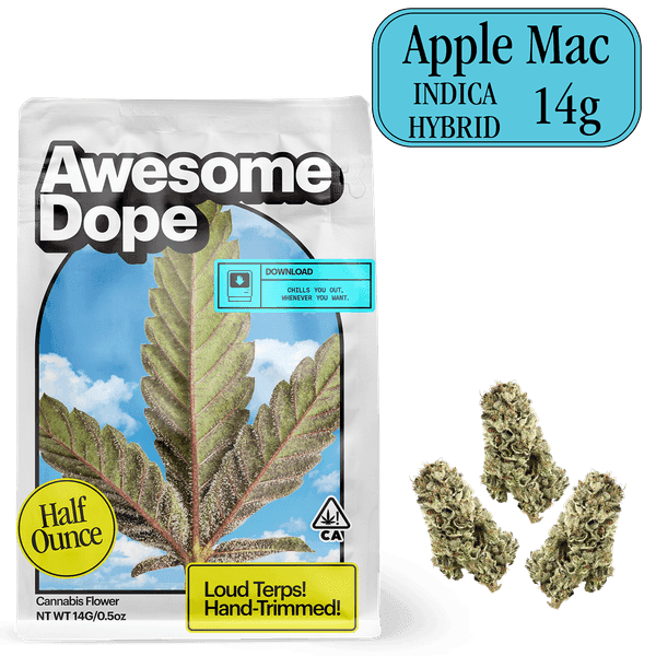 Awesome Dope Smalls Flower 14g Indica Hybrid Apple Mac