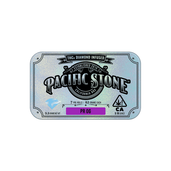 Pacific Stone Diamond Infused Prerolls 0.5g Indica PR OG 7-Pack 3.5g