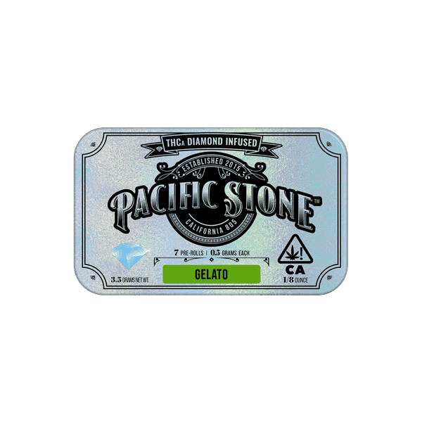 Pacific Stone Diamond Infused Prerolls 0.5g Hybrid Gelato 7-Pack 3.5g