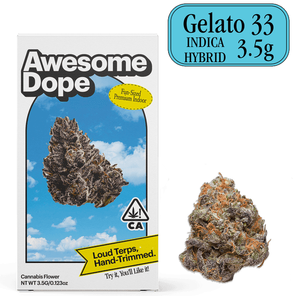 Awesome Dope Indoor Flower 3.5g Indica Hybrid Gelato 33