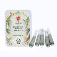 Nasha 5pk Rosin Infused Preroll Hybrid Papaya x Madd Fruit