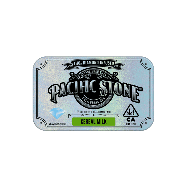 Pacific Stone Diamond Infused Prerolls 0.5g Hybrid Cereal Milk 7-Pack 3.5g