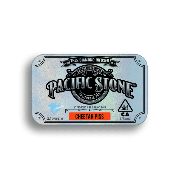 Pacific Stone Diamond Infused Prerolls 0.5g Sativa Cheetah Piss 7-Pack 3.5g