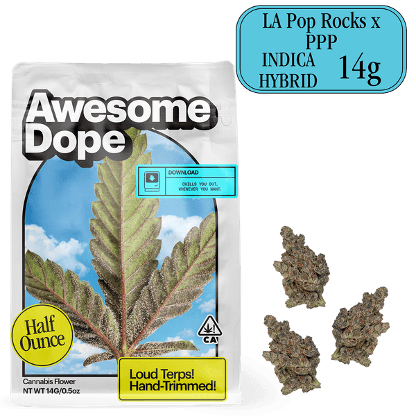 Awesome Dope Smalls Flower 14g Indica Hybrid LA Pop Rocks X PPP