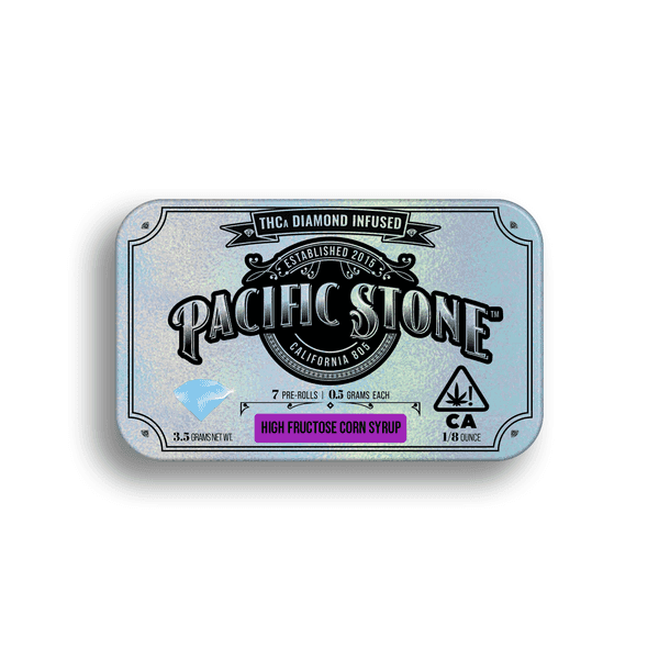 Pacific Stone Diamond Infused Prerolls 0.5g Indica High Fructose Corn Syrup 7-Pa