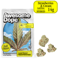 Awesome Dope Smalls Flower 14g Sativa Hybrid Strawberries & Cream