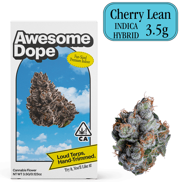 Awesome Dope Indoor Flower 3.5g Indica Hybrid Cherry Lean
