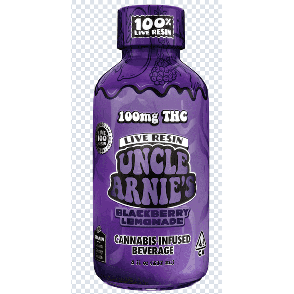 Uncle Arnie's Beverage 8oz 100% Live Resin Blackberry Lemonade 100mg