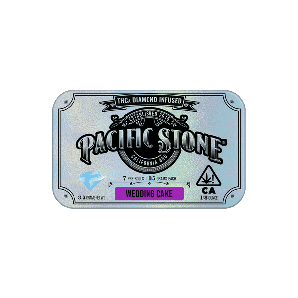 Pacific Stone Diamond Infused Prerolls 0.5g Indica Wedding Cake 7-Pack 3.5g