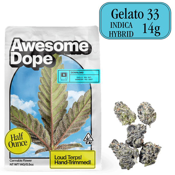 Awesome Dope Smalls Flower 14g Indica Hybrid Gelato 33