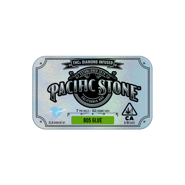 Pacific Stone Diamond Infused Prerolls 0.5g Hybrid 805 Glue 7-Pack 3.5g